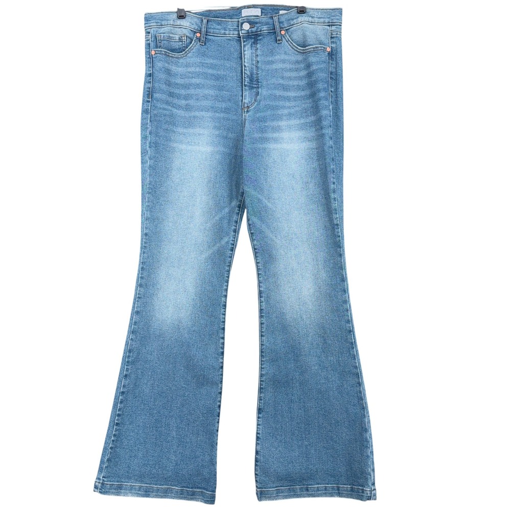 Sofia Jeans Melisa Flare Women 16 Cotton Blend Blue Denim Jeans